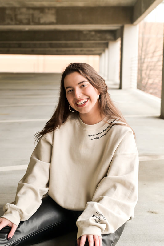 THE LIVING GOD BEIGE W/ BLACK