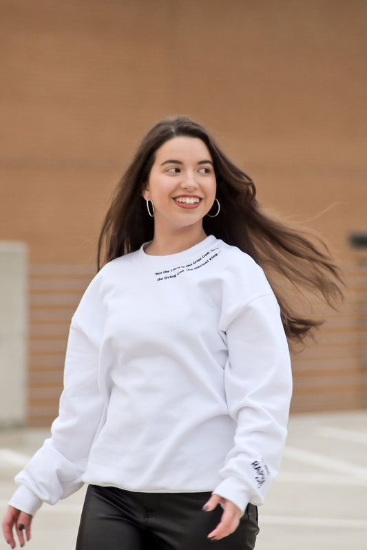 THE LIVING GOD WHITE W/ BLACK