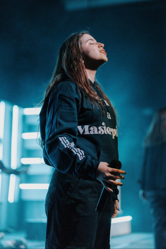 MASTERPIECE HOODIE NAVY W/ LIGHT PINK