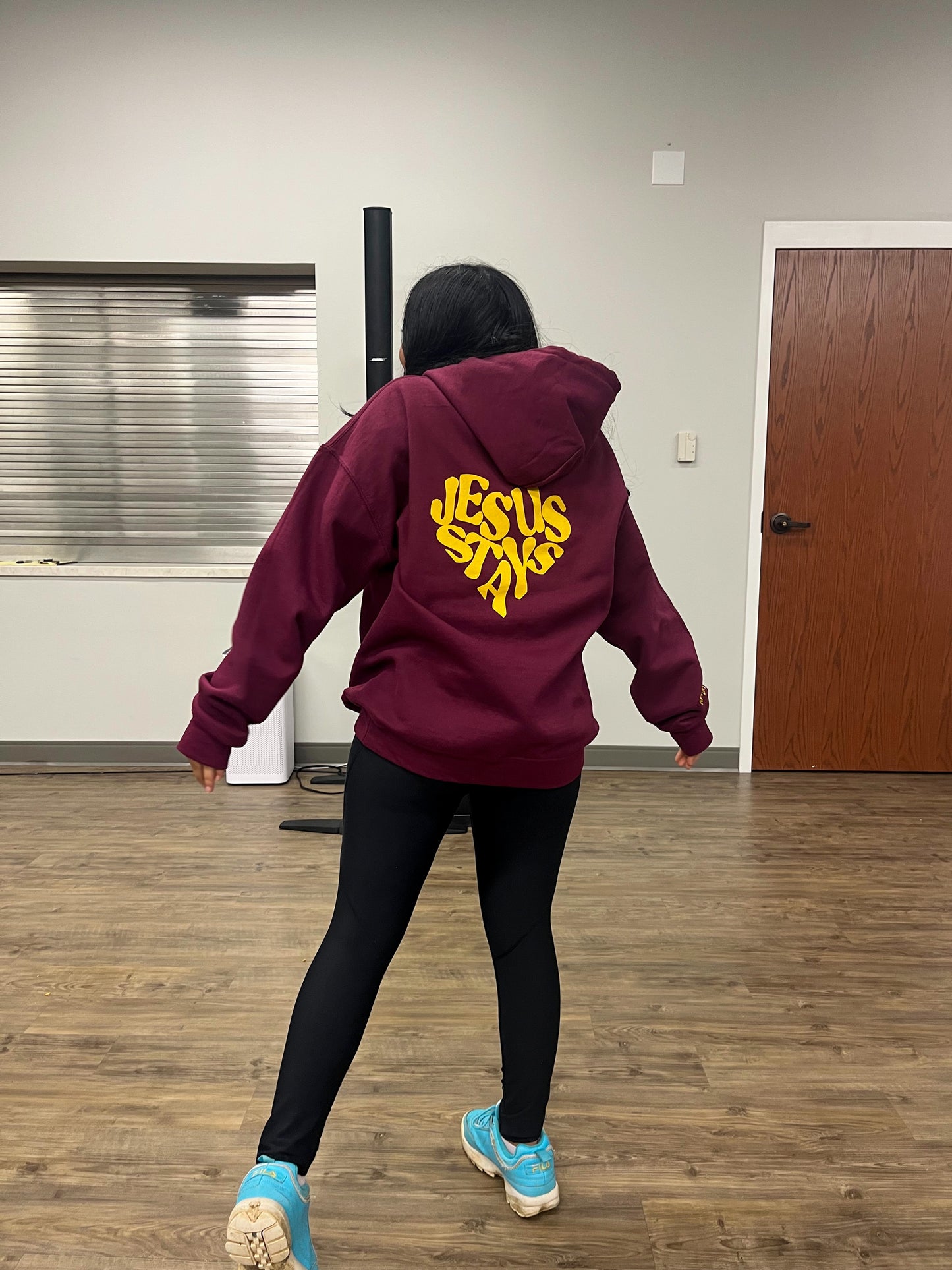 JESUS STAYS MAROON W/ YELLOW