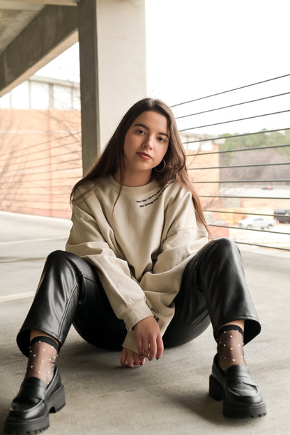 THE LIVING GOD BEIGE W/ BLACK