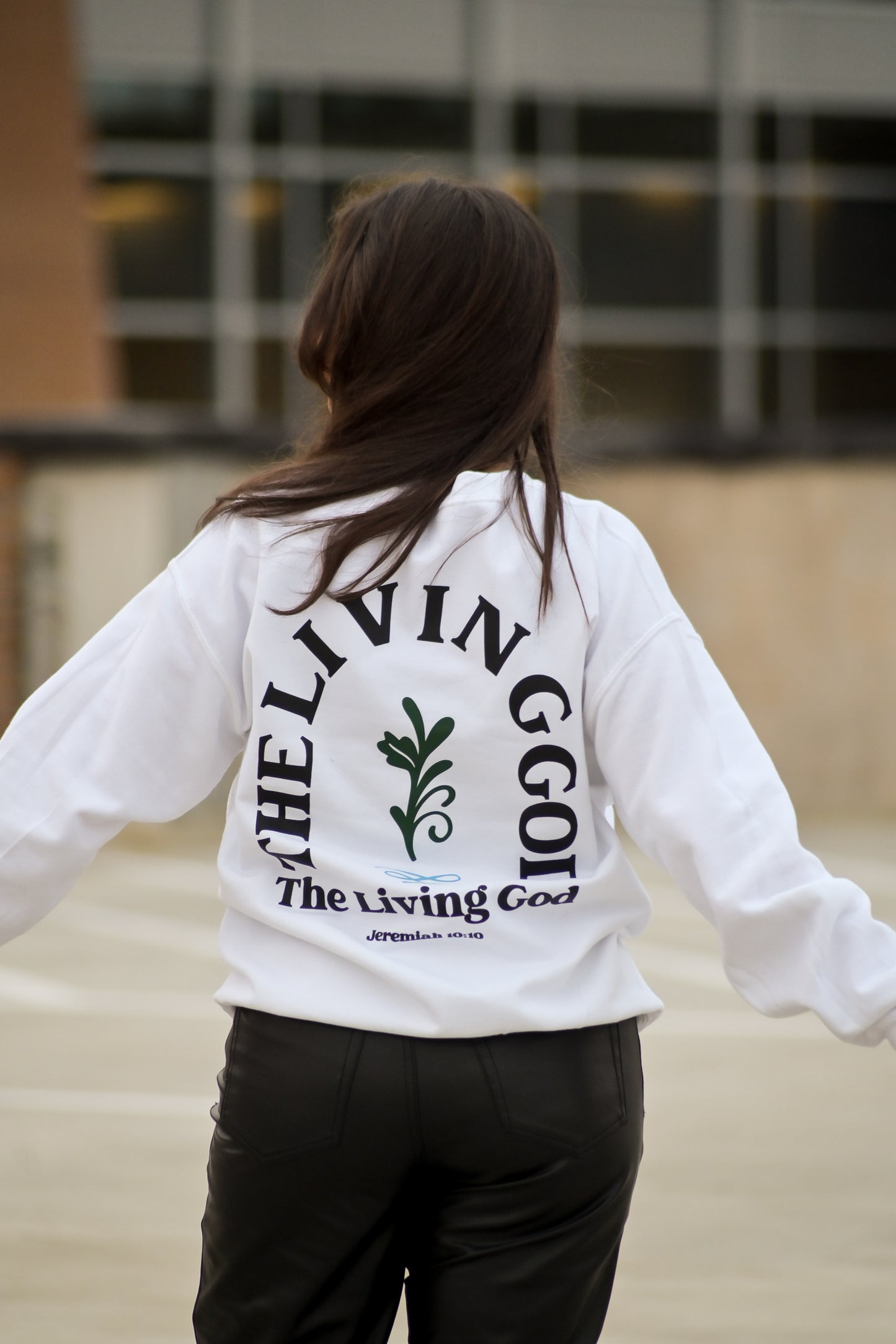 THE LIVING GOD WHITE W/ BLACK