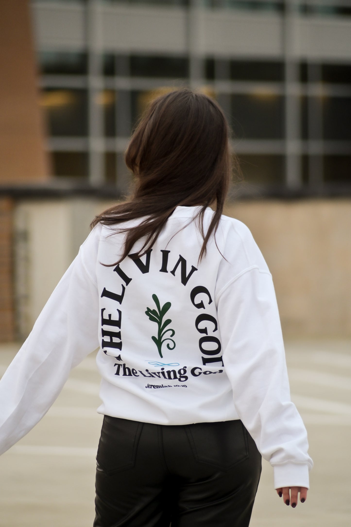 THE LIVING GOD WHITE W/ BLACK
