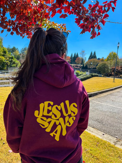 JESUS STAYS MAROON W/ YELLOW