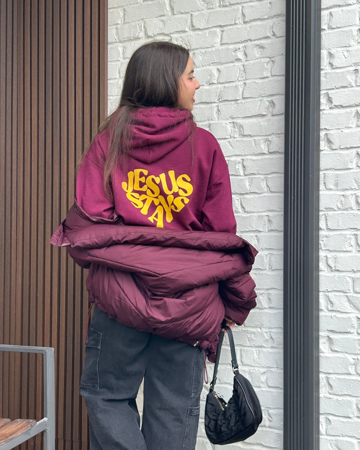 JESUS STAYS MAROON W/ YELLOW