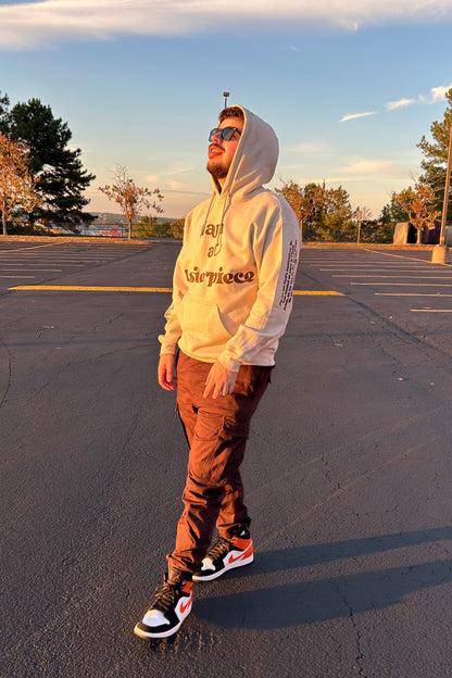 MASTERPIECE HOODIE BEIGE W/ DARK BROWN