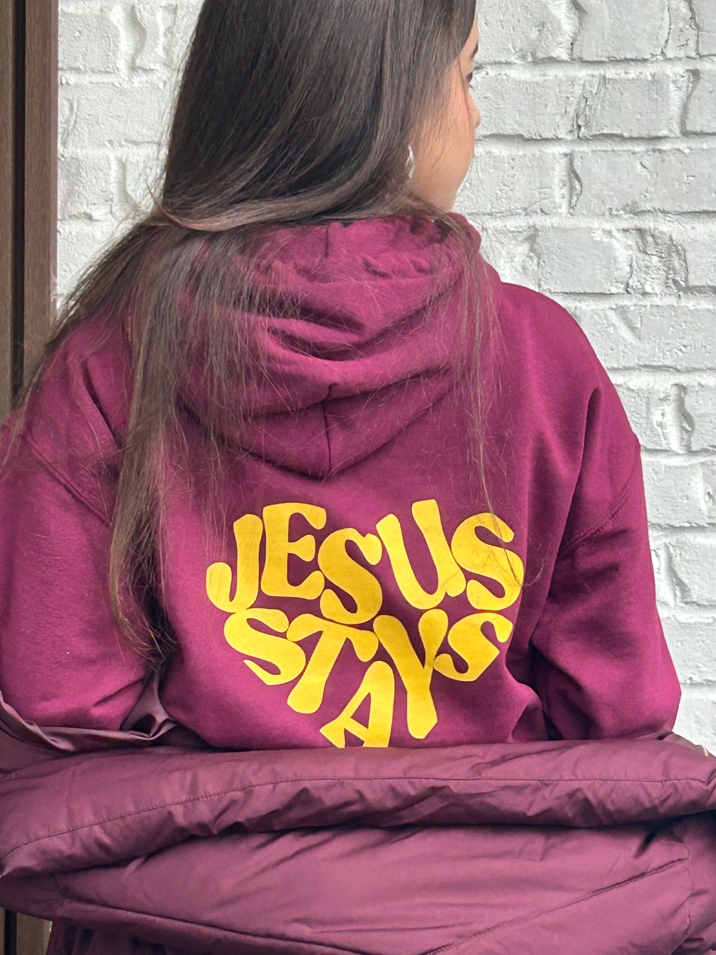 JESUS STAYS MAROON W/ YELLOW