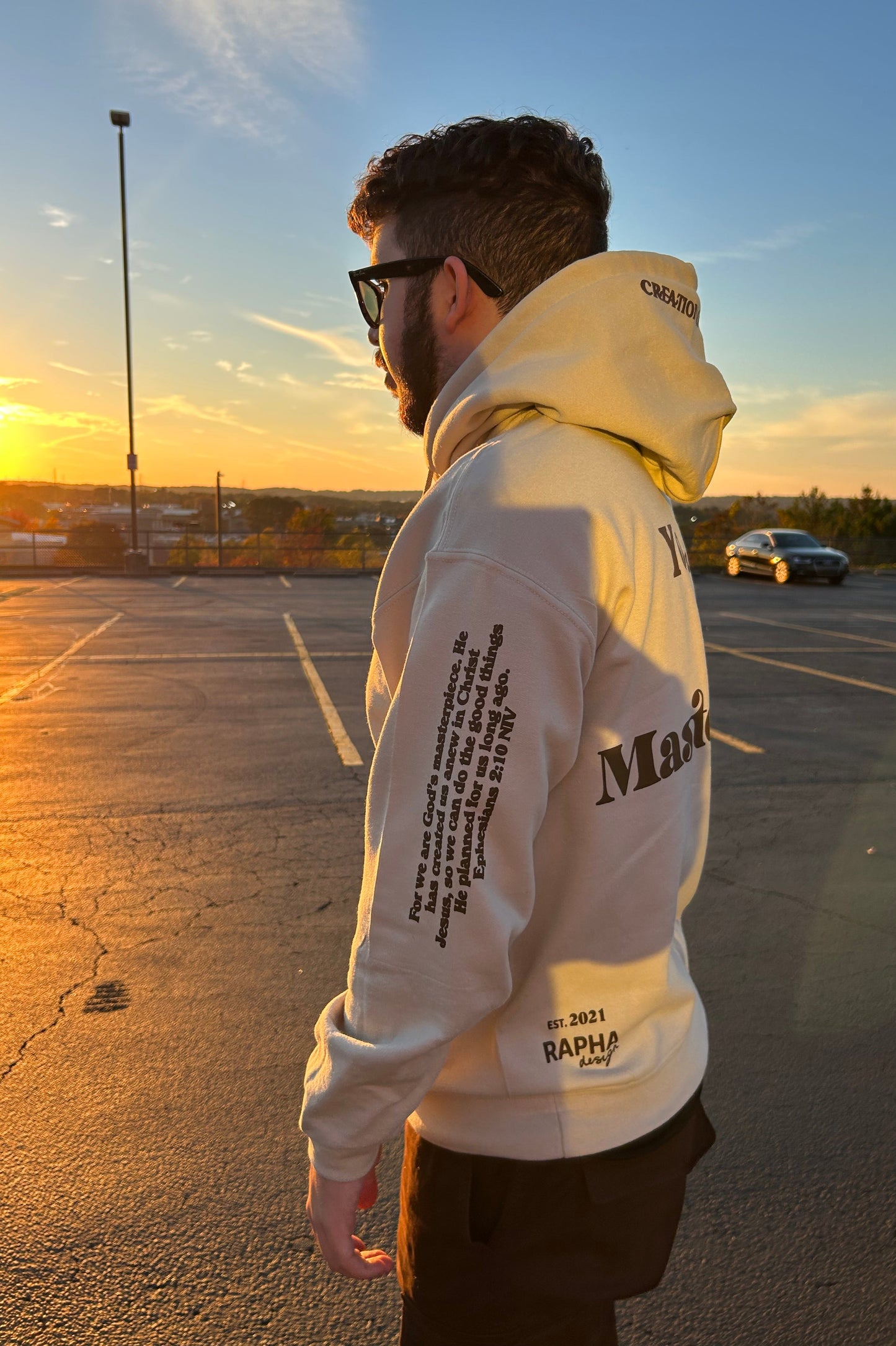 MASTERPIECE HOODIE BEIGE W/ DARK BROWN