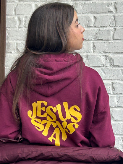 JESUS STAYS MAROON W/ YELLOW