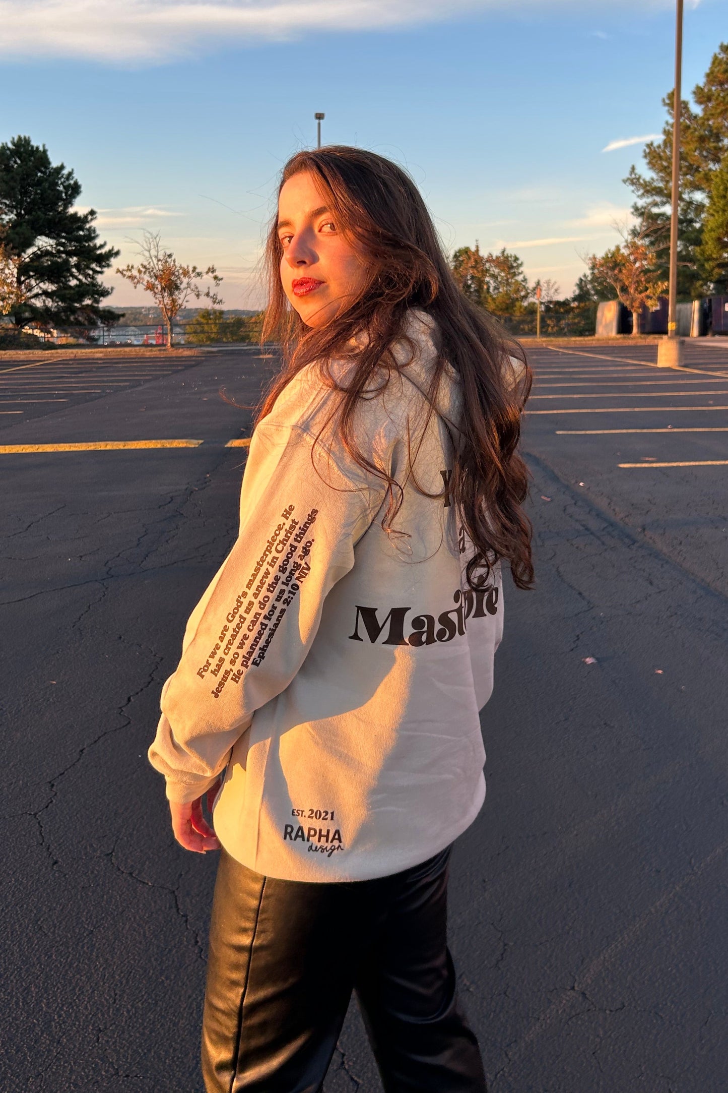MASTERPIECE HOODIE BEIGE W/ DARK BROWN
