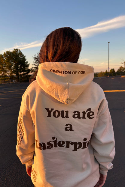 MASTERPIECE HOODIE BEIGE W/ DARK BROWN