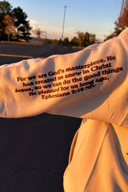MASTERPIECE HOODIE BEIGE W/ DARK BROWN