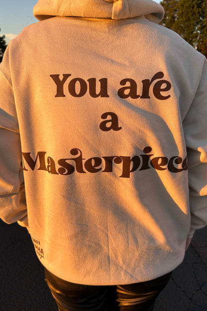 MASTERPIECE HOODIE BEIGE W/ DARK BROWN