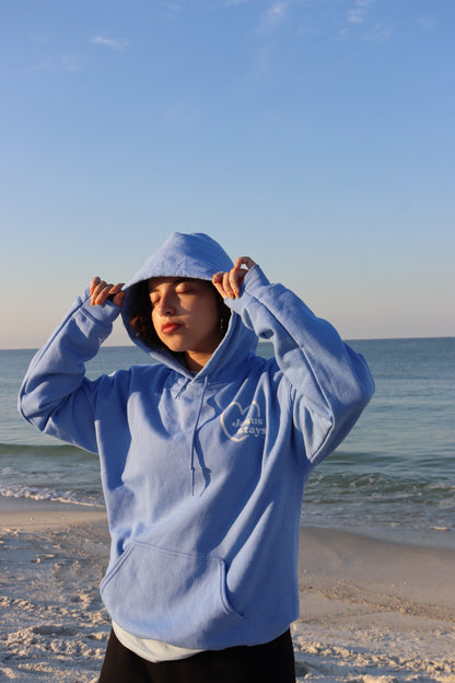JESUS STAYS HOODIE CAROLINA BLUE W/ WHITE
