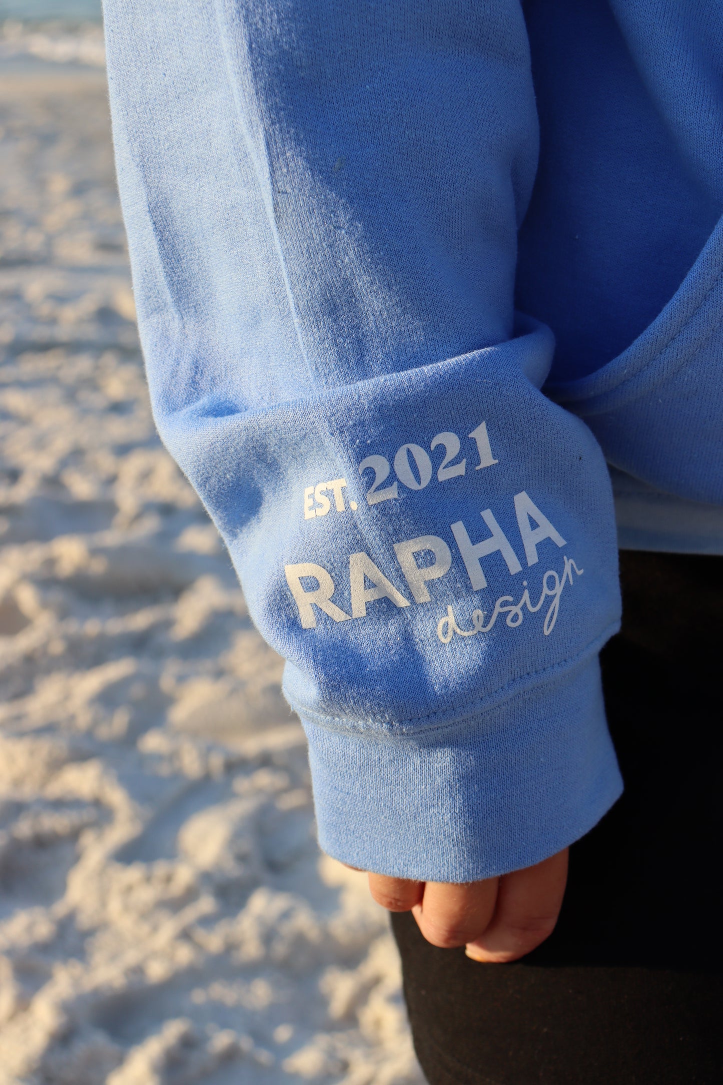 JESUS STAYS HOODIE CAROLINA BLUE W/ WHITE